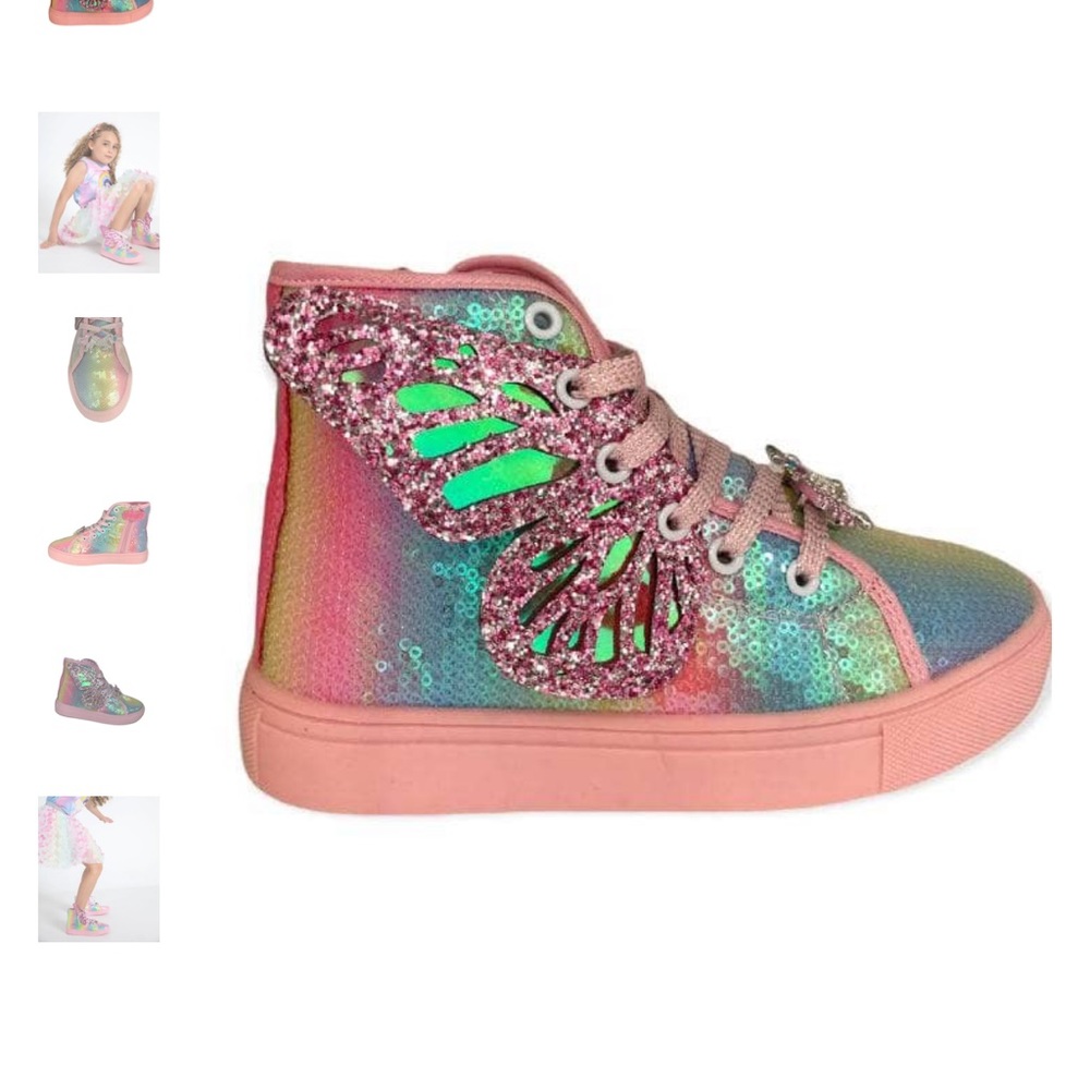 NWT Lola and the Boys Butterfly Hi-Top Sneakers